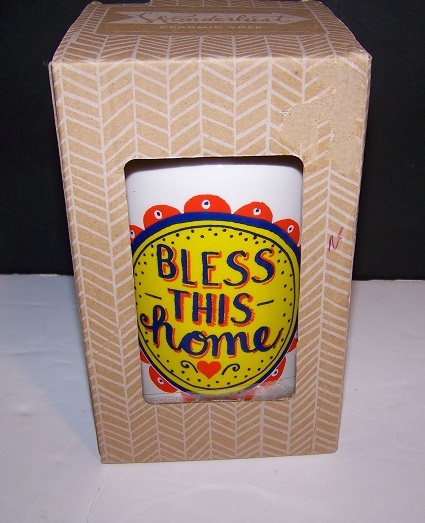 Wanderlust Bless this Home Ceramic Vase 6.5" h