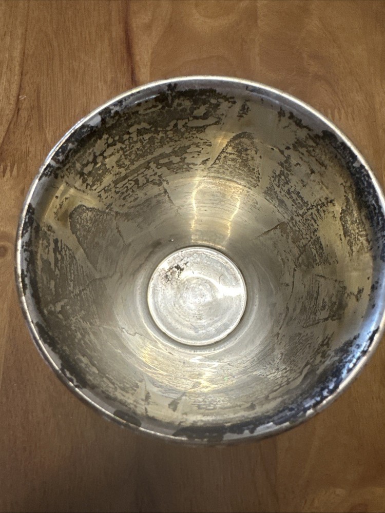 GOBLET VASE CUP SILVERPLATE MADE IN INDIA Vintage