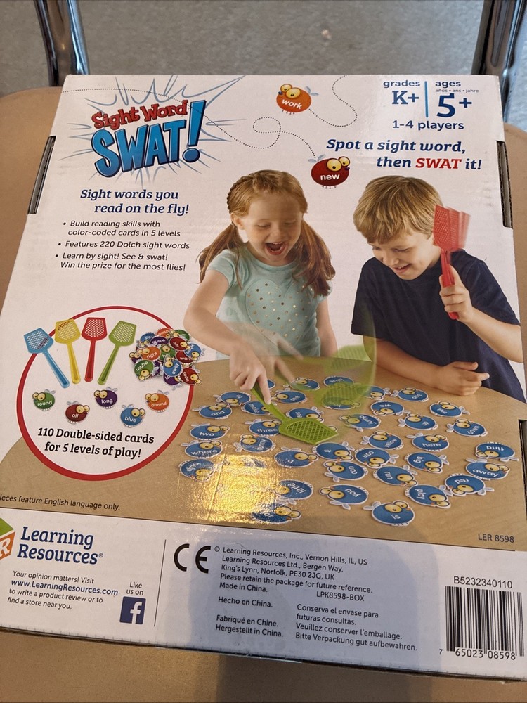 Learning Resources -Sight Word Swat -Fast Paced Game Educational New