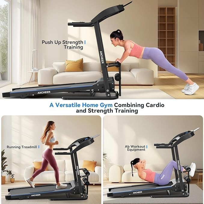 12% Incline Smart Treadmill Machine,Dual-Training Efficiency Treadmill Machine#
