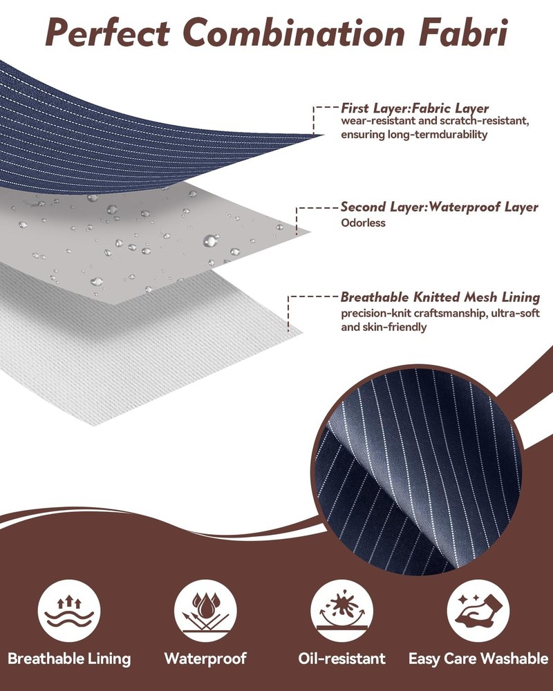 Aprons for With Pockets,Adjustable Kitchen Apron with 2 Interchangeable Towel...