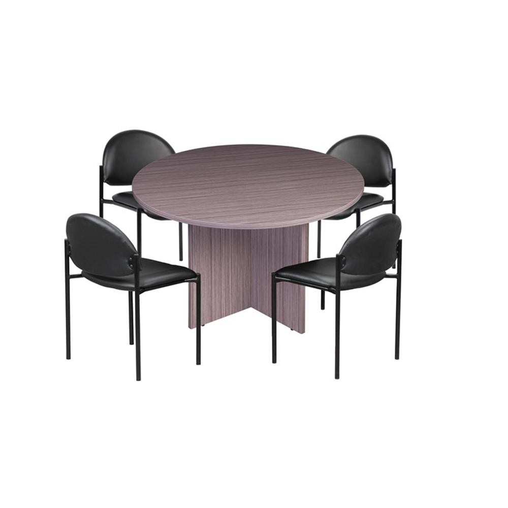 Scranton & Co 42"W Conference Table with 4 Stacking Chairs in Driftwood