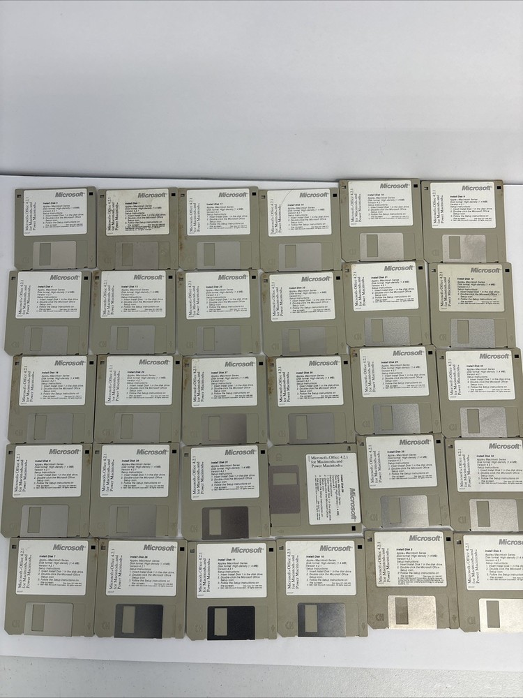 Microsoft Install Floppy Disk Lot Of 30-untested