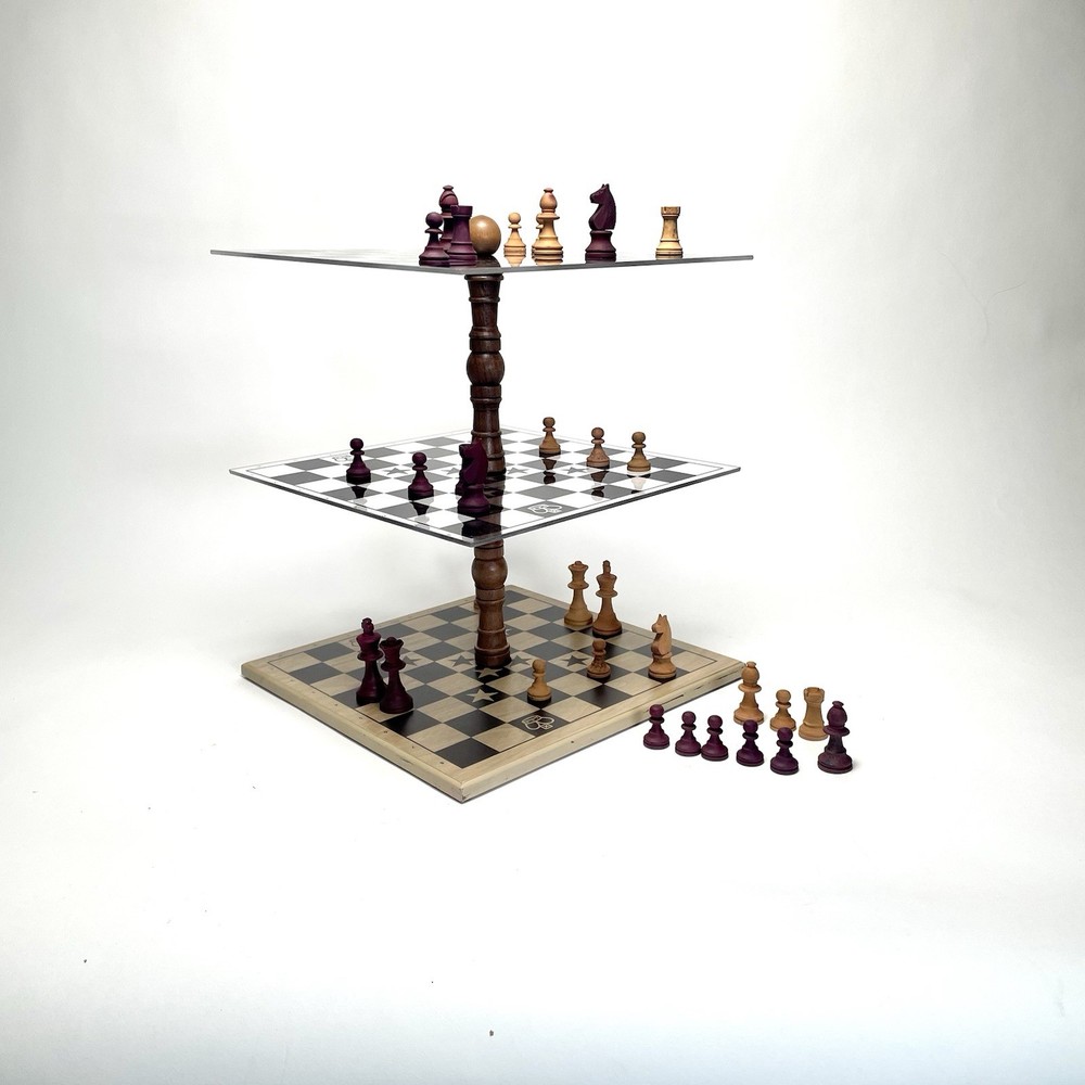 Vintage Space Chess Multi-Level Chess Set 4th Dimension