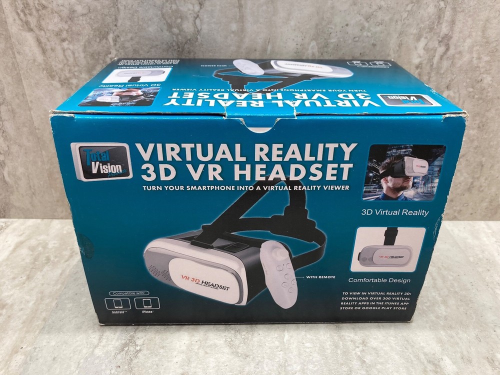 Virtural Reality 3D VR Headset. by Total Vision Comes with Remote
