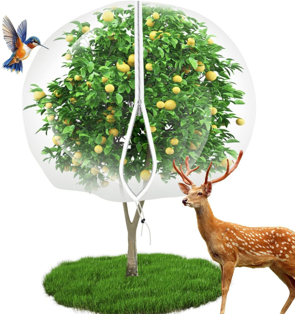 10'X14' Large Fruit Tree Netting for Squirrels and Birds with Drawstring, Insect