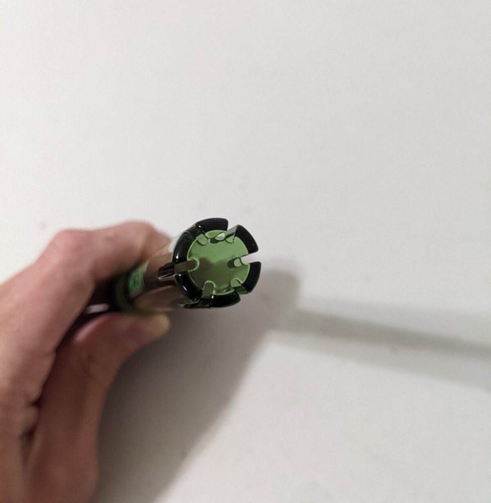 4" Inch 18mm/14mm Downstem Glass Slide Full Green MATRIX Perc Diffuser