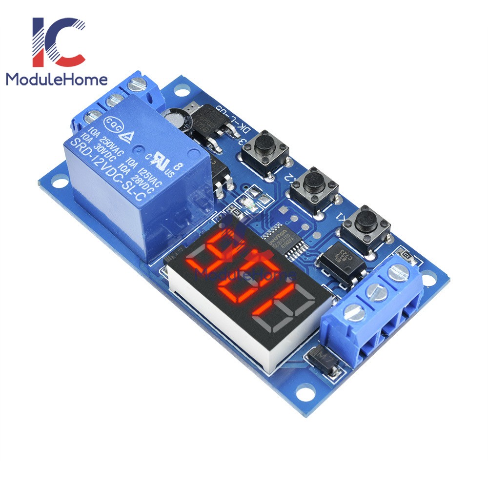 Digital DC12V LED Display Home Delay Timer Control Switch Relay Module Relay