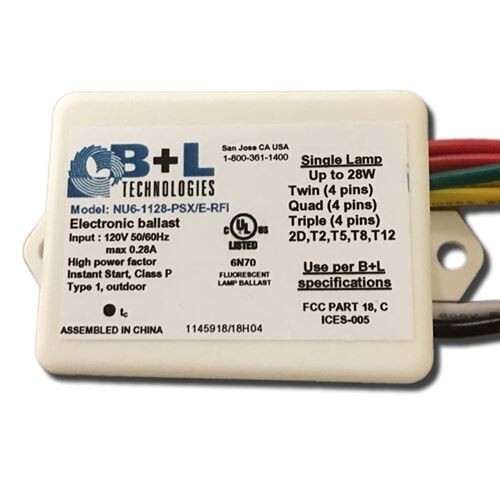 BL Technologies - NU6-1128-PSX/E-RFI Compact Fluorescent Ballast *NEW