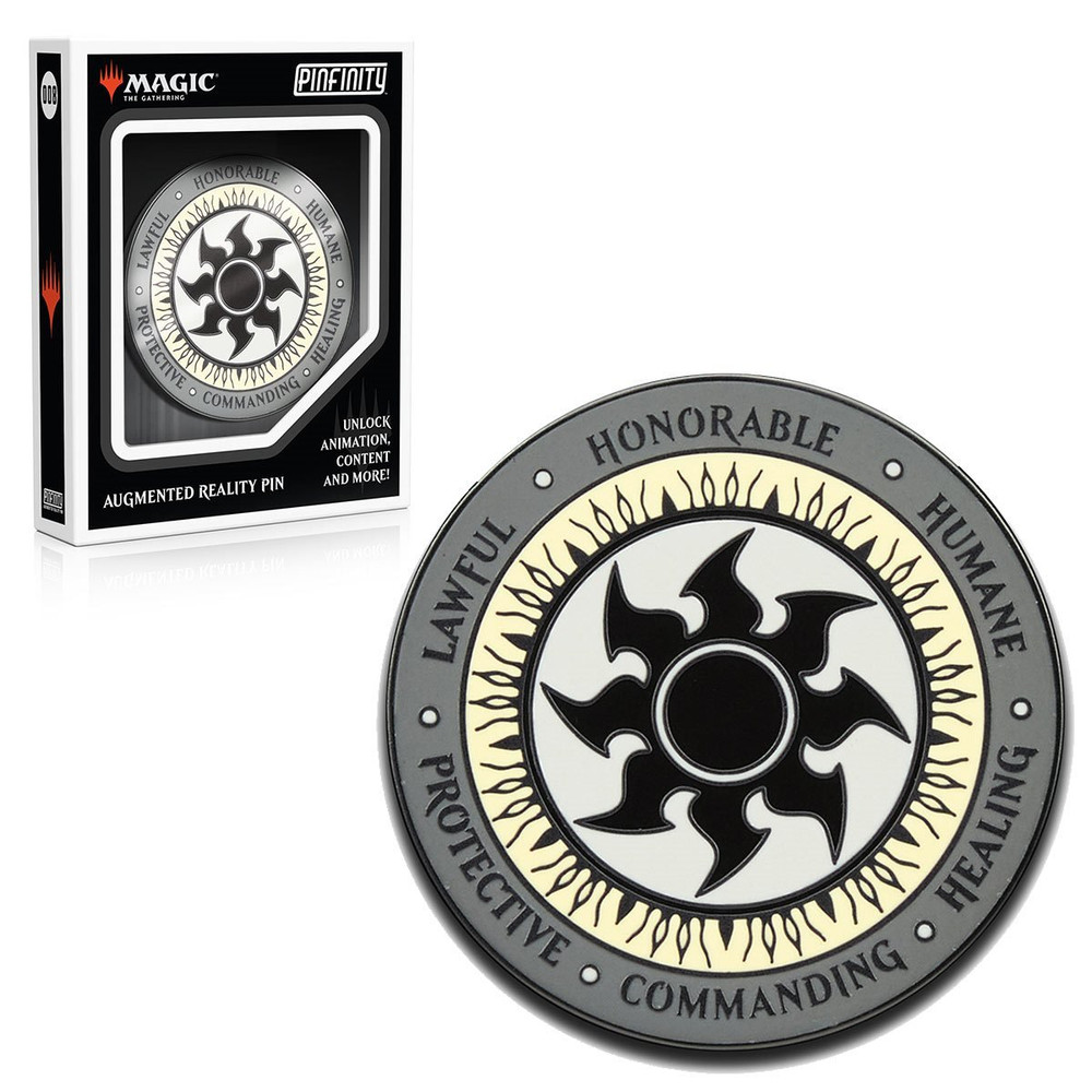 Magic: The Gathering White Mana Crest Augmented Reality Enamel Pin