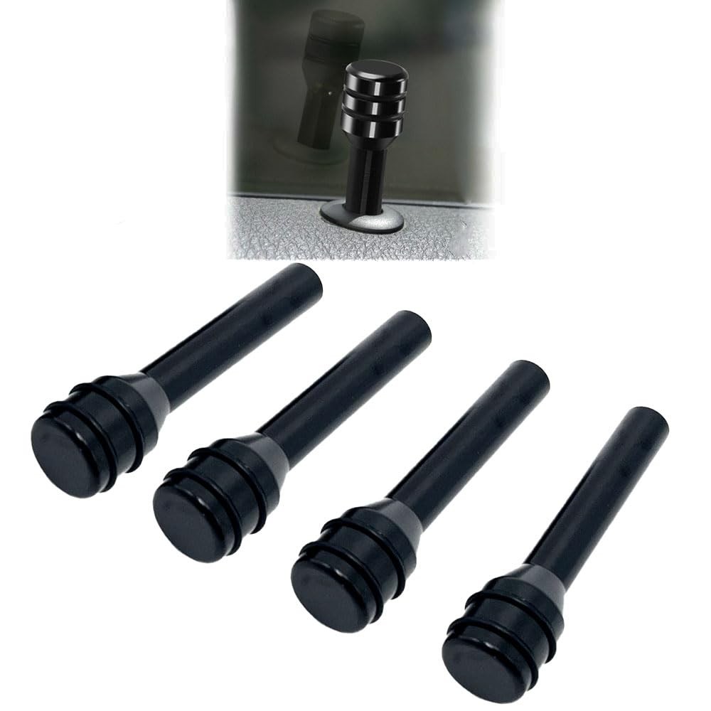 4 Pcs Car Door Lock Knobs, Universal Door Lift Bolt Auto Inner Door Pull Pins Al
