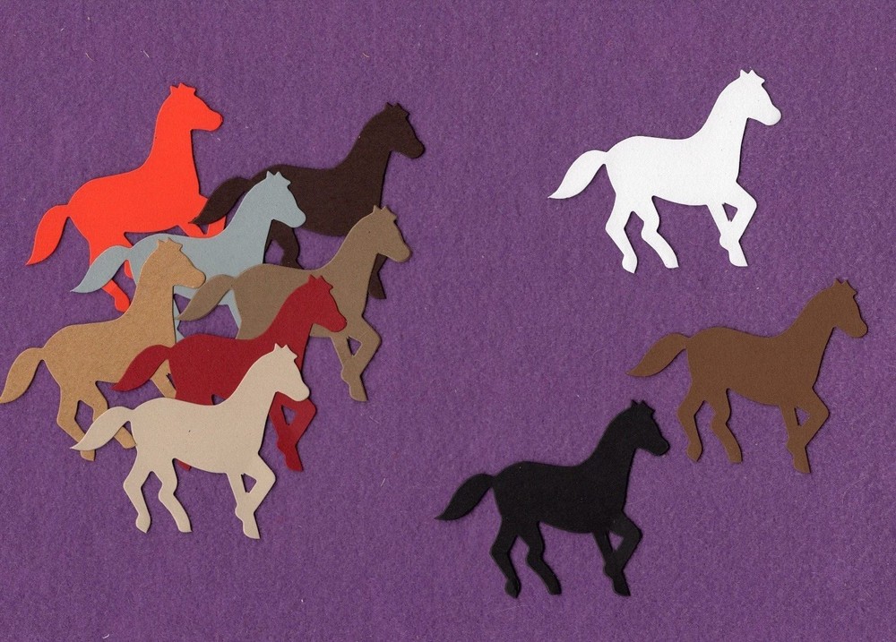 HORSE SMALL die cuts scrapbook cards