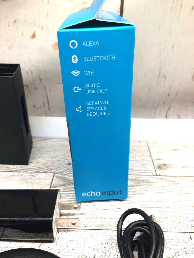 *NEW Open Box *Black Amazon Echo Input Alexa Voice Control Adapter Bring Alexa