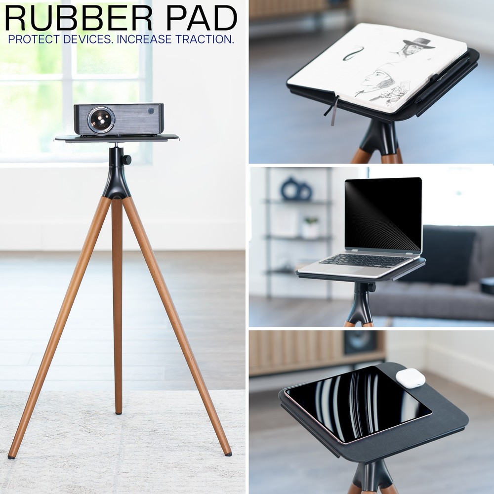 VIVO Dark Walnut Easel Studio Projector Stand