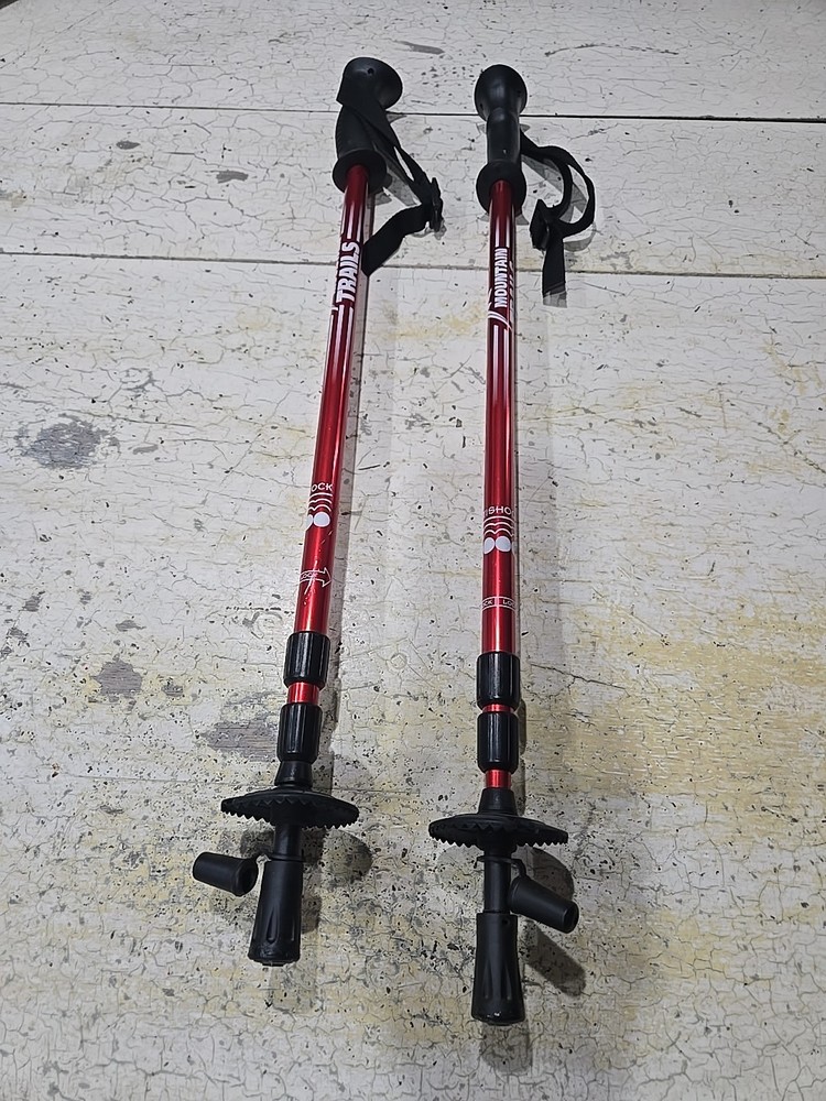 Mountain Trails Anti-shock Trekking Poles Red