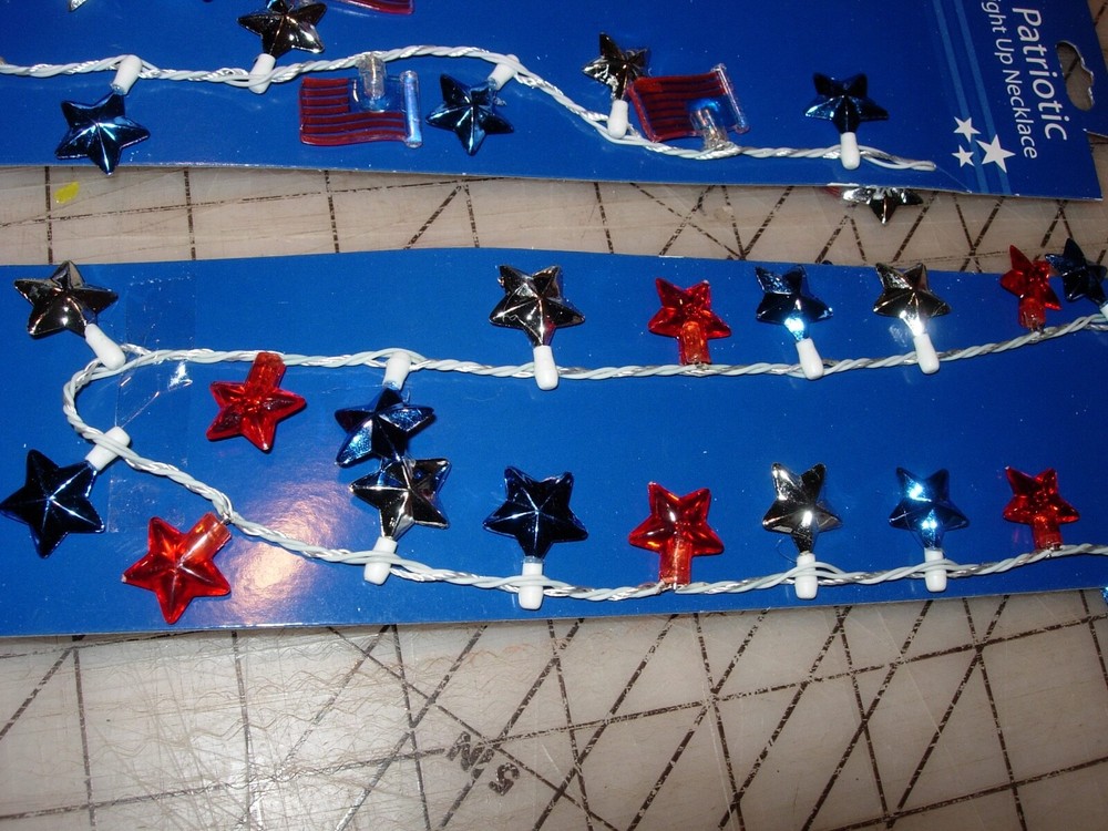 TWO LITE-UP STAR NECKLACES--#A1-4