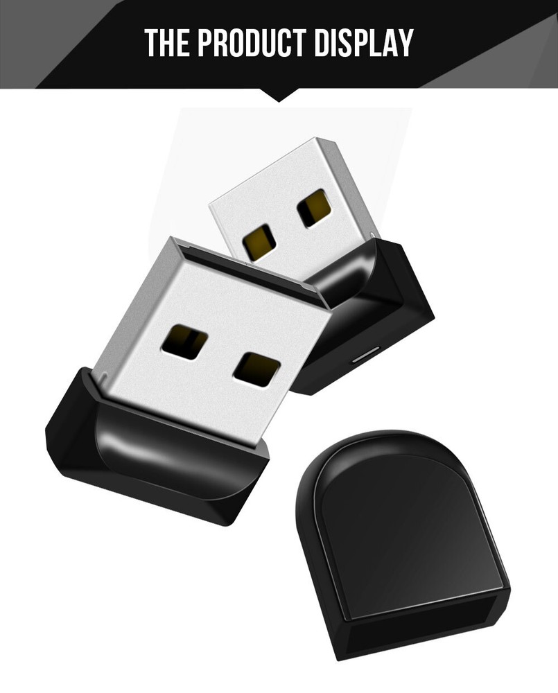 Black Mini Pen U Disk 2GB-512GB PenDrive Disk USB 2.0 Flash Drive Memory Stick