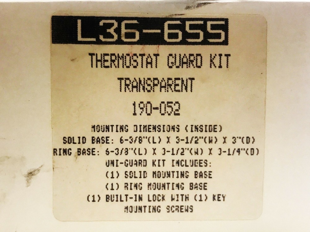Robert Shaw Controls Thermostat Guard Kit L36-655 NOS