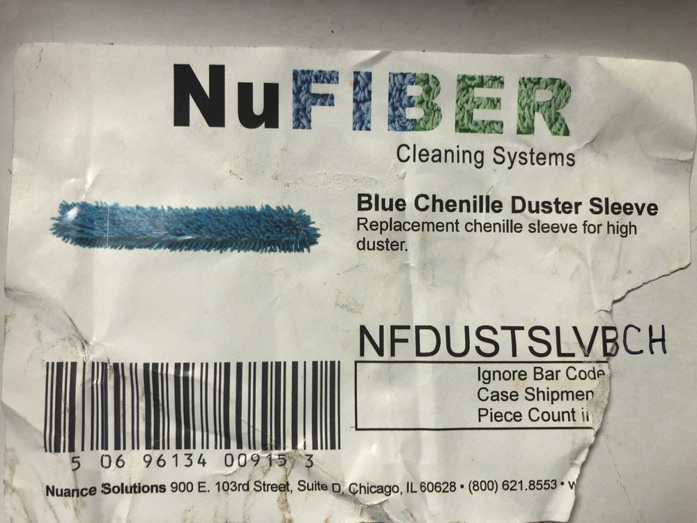 Nufiber 24" Chenille Microfiber Replacement Duster Sleeve Catalog # NFDUSTSLVBCH