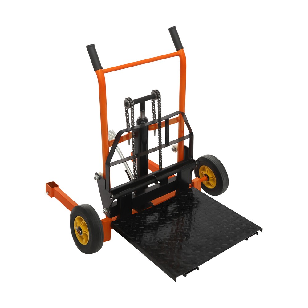 Stacker Hydraulic Material Winch Stacker 440lbs Pallet Truck Dolly Fork Lift