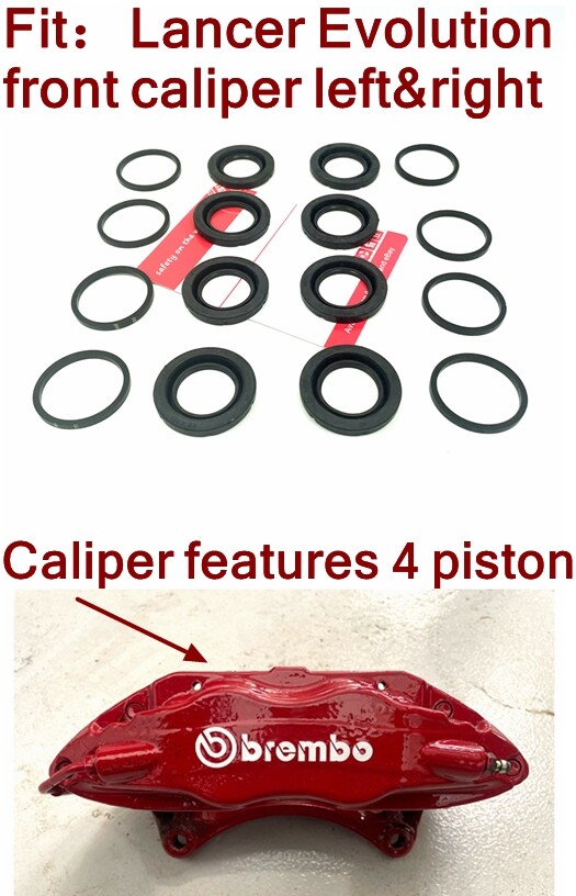 BA069 cn for EVO Lancer Evolution 03-15 Front Brake Caliper Repair Kit 4 pot