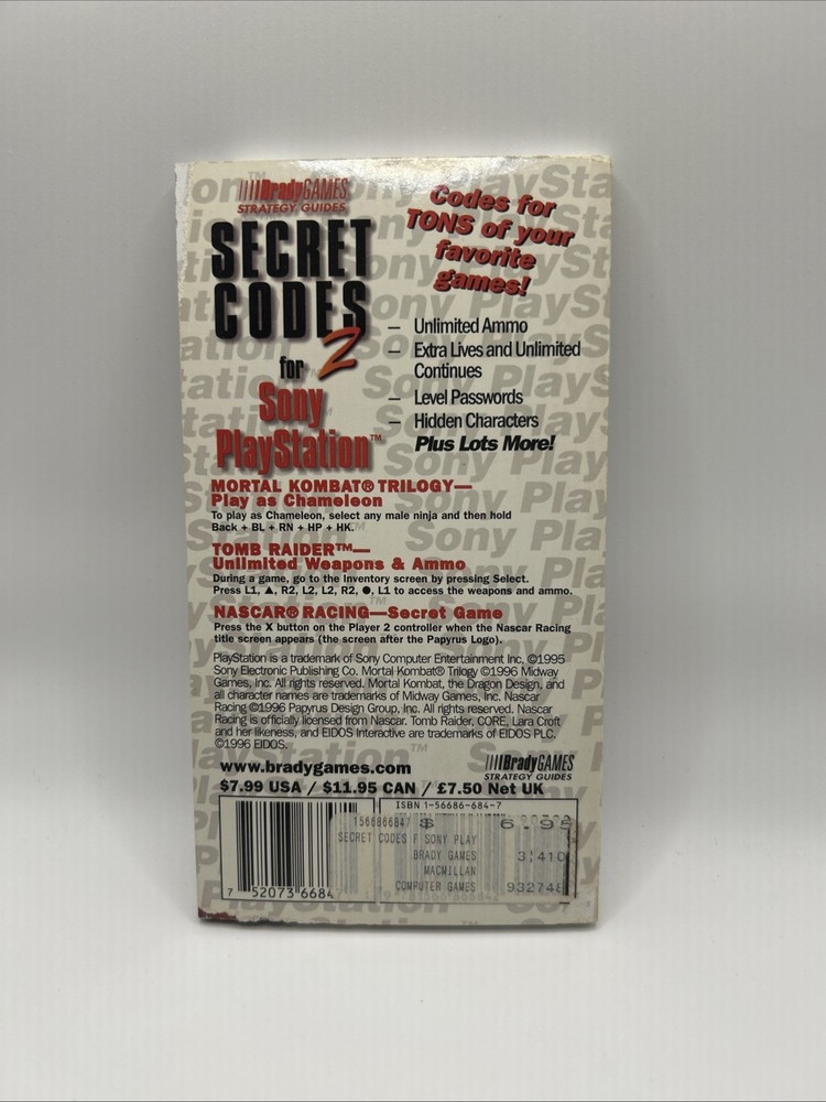 Brady Secret Codes For PlayStation 2