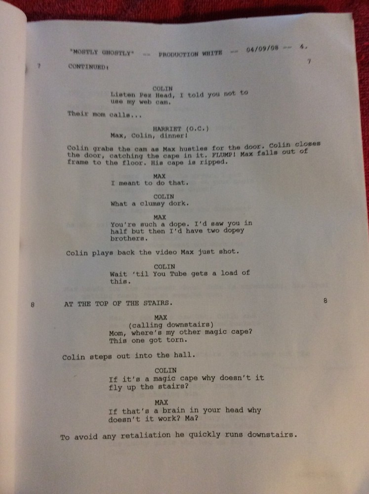 ORIGINAL SCRIPT MOSTLY GHOSTLY STERLING BEAUMON NOAH CYRUS R L STINE