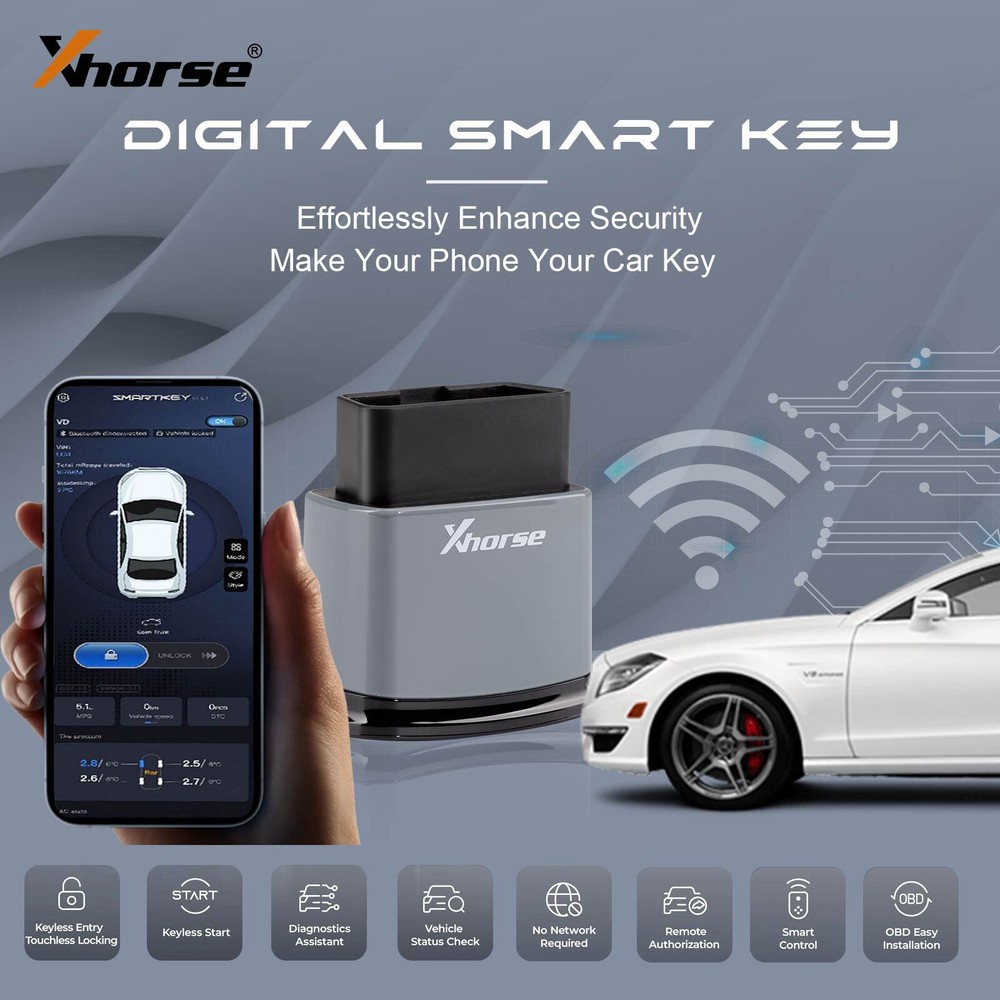 Xhorse XSBTK0EN Bluetooth Digital Smart Key Compatible with iOS Android Systems