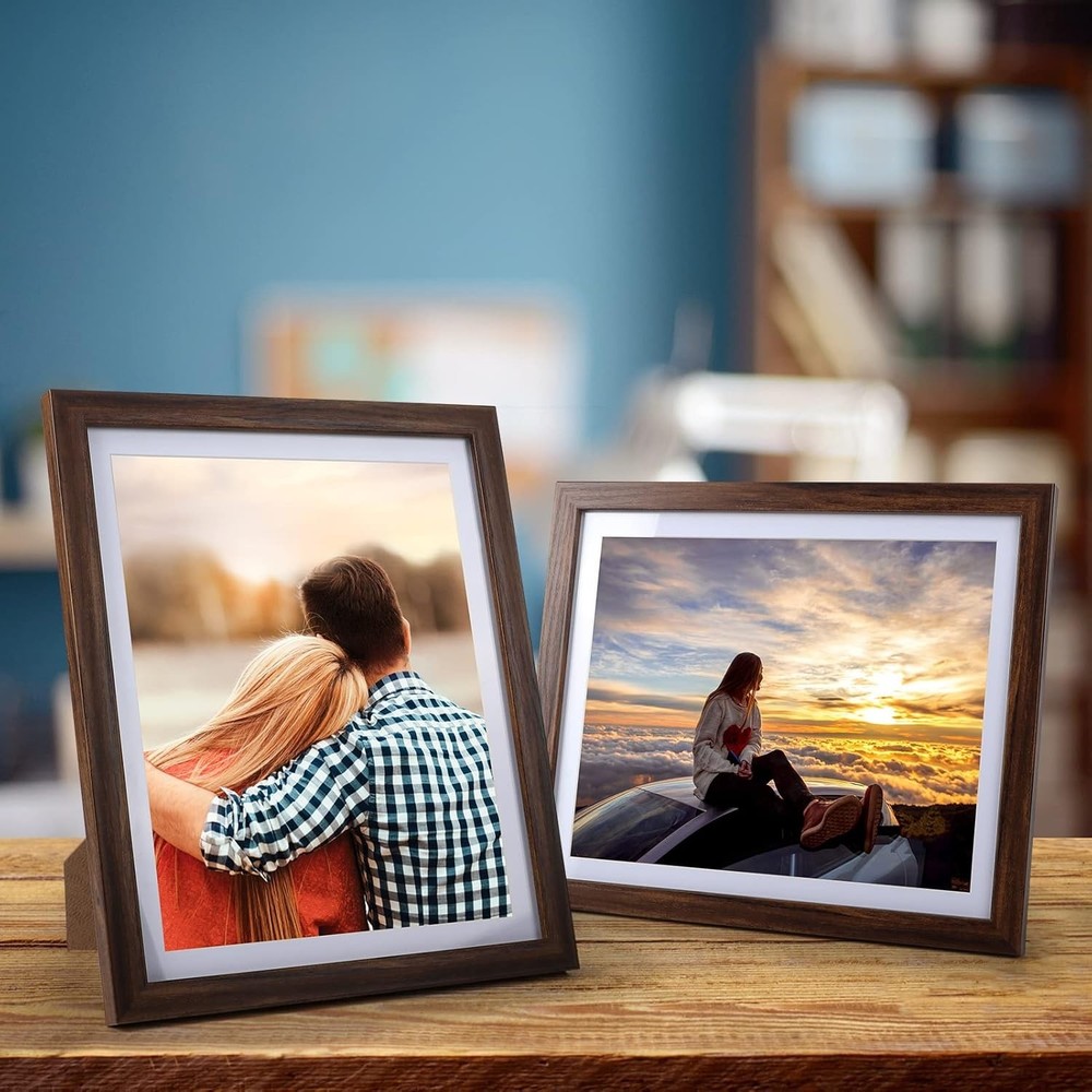 Rustic Brown 8x10 Picture Frame Set - Pack of 4