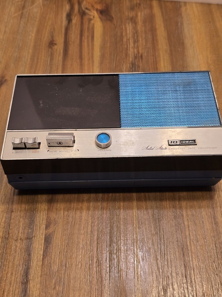 Vintage IDEAL Solid State Cassette Recorder Retro 60s/70s Tape Player Untested