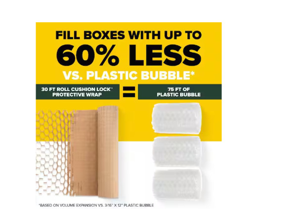 12 In. X 30 Ft. Cushion Lock Protective Packing Wrap