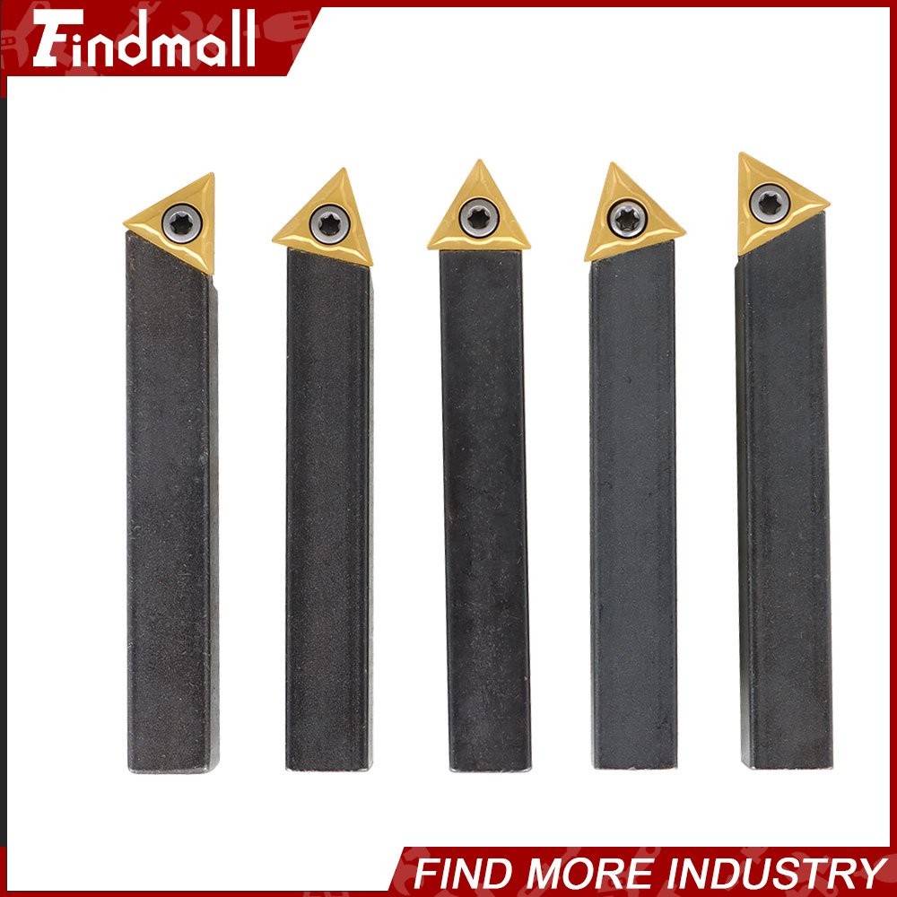 5Pcs 1/2 Inch Carbide Indexable Turning Tool Lathe Tool Bit With Carbide Inserts