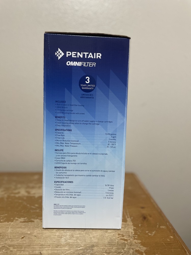 Pentair OMNIFilter U25 Filter System, 10" Standard 1-(Pack), New Open box