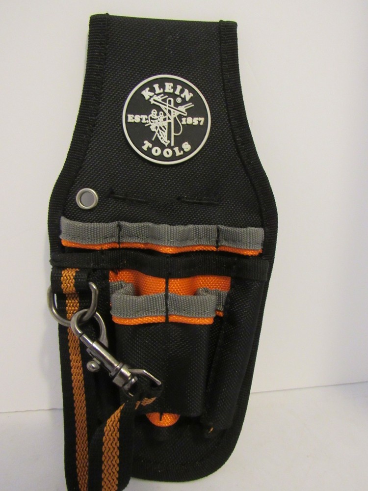 Klein Tools Heavy Duty Nylon Tool Pouch Organizer w/ Clip & Multiple Pockets