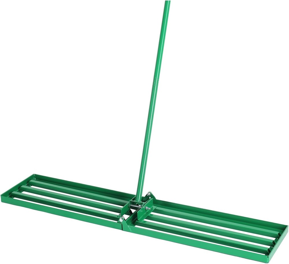 Lawn Leveling Rake 48"x10", Level Lawn Tool w/Adjustable Handle, Yard,Landscape