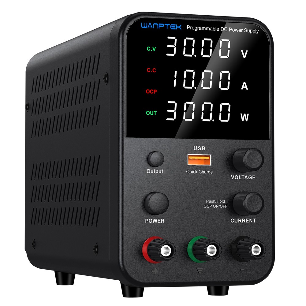 DC 0-30V 0-10A Adjustable Lab Power Supply Variable Bench Switching Precision