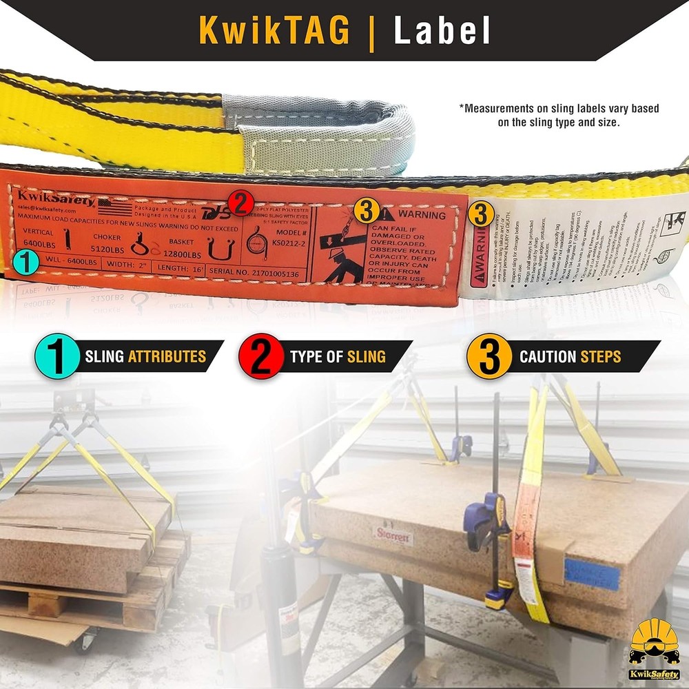 Mighty Sumo 1x4’ Poly Web Sling 2 Pack Heavy Duty Load Capacity 6400lbs