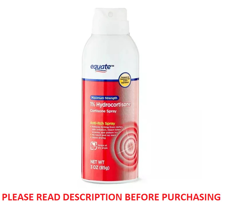 Equate Maximum Strength Anti Itch Continuous Spray, 3.0 oz