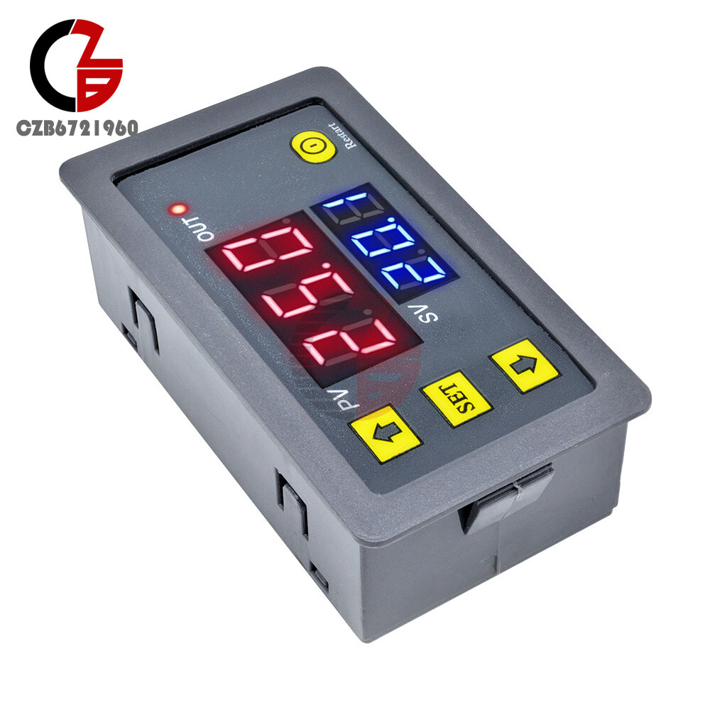 110-220V 12/24V Digital Time Delay Relay Cycle Timer Control Switch Programmable