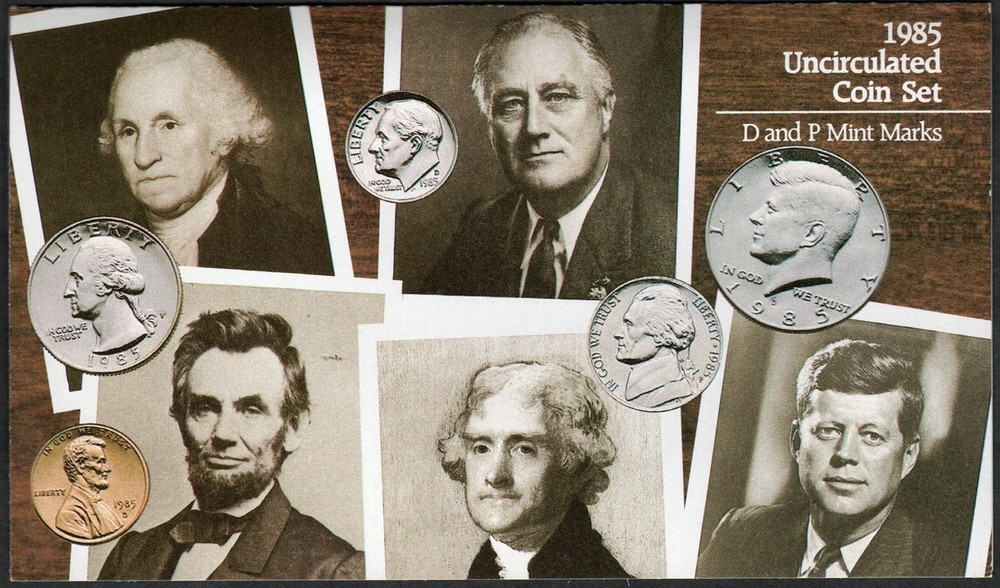 U.S. 1985 UNCIRCULATED SET IN ORIGINAL MINT PACKAGING (10 PC.)