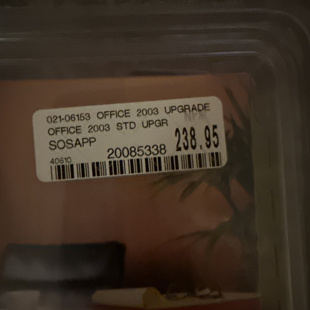 Microsoft Office Standard Edition 2003 Software New Sealed