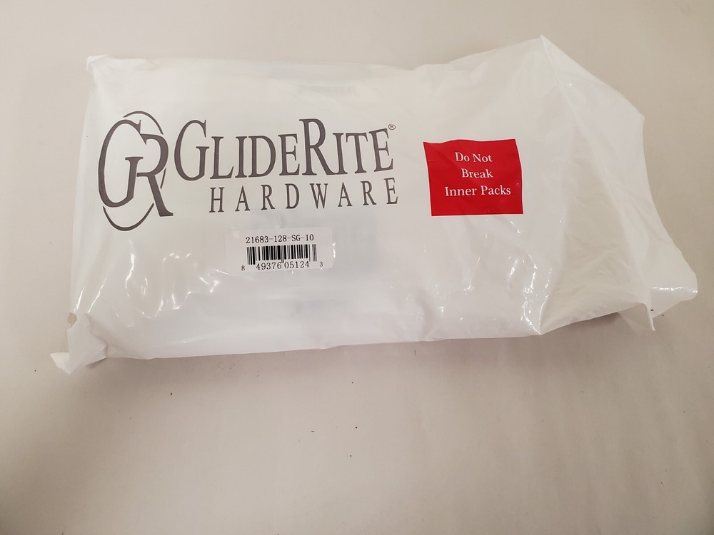 *10-PACK* GlideRite 5 in. Satin Gold Solid Slim Square Cabinet Bar Drawer Pulls