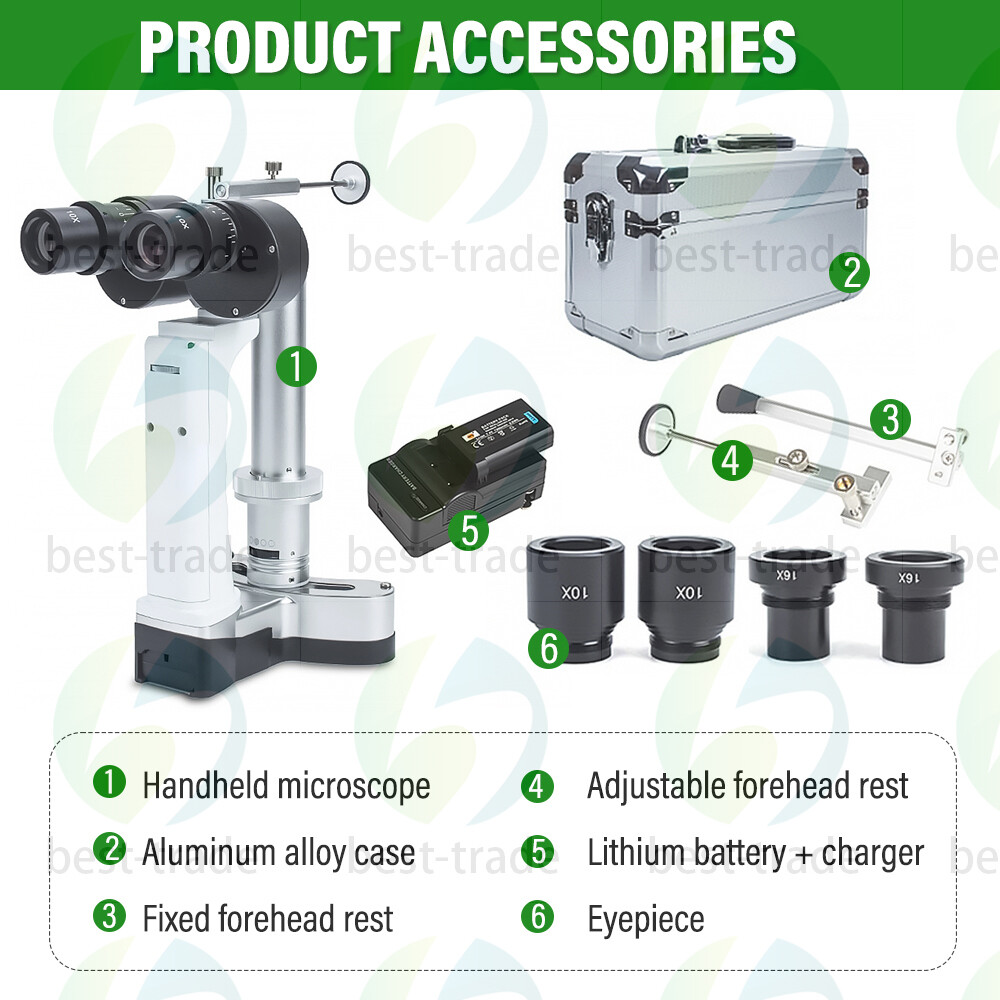 Handheld Slit Lamp LED Microscope Pet Ophthalmology Examination Lightweight