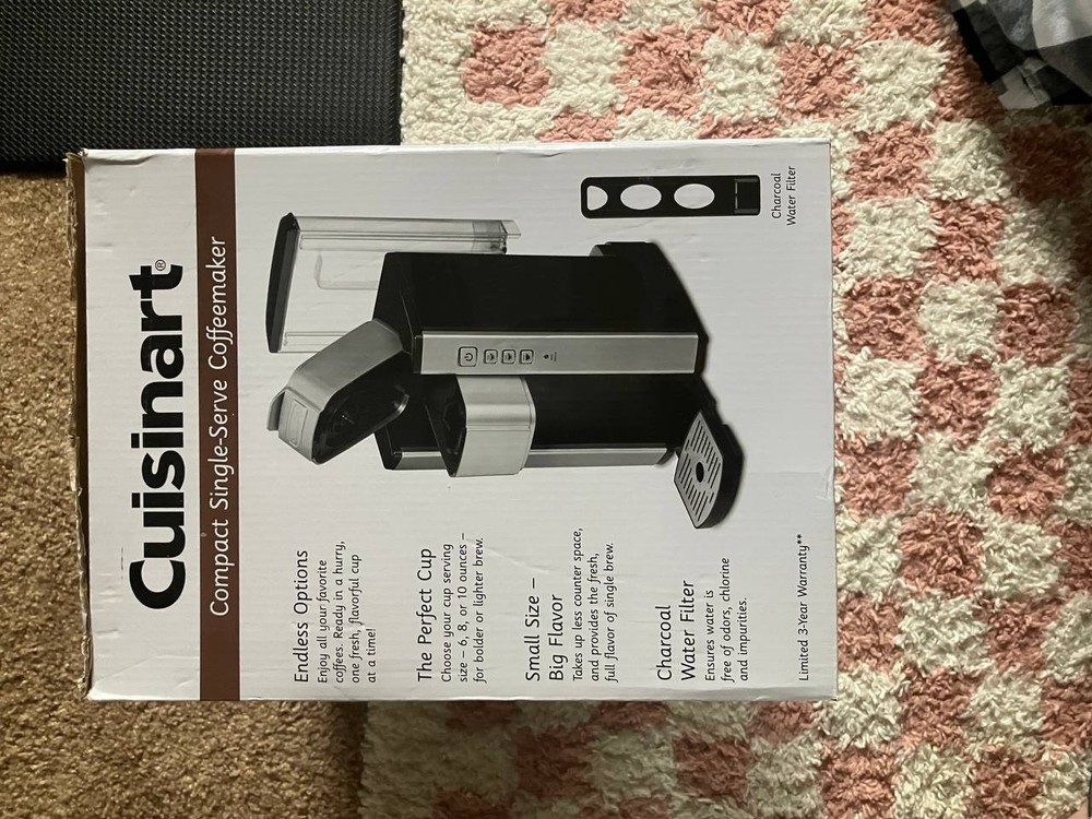 Cuisinart Premium Single Serve Coffee Maker Model SS-5 Black And Silver Compact