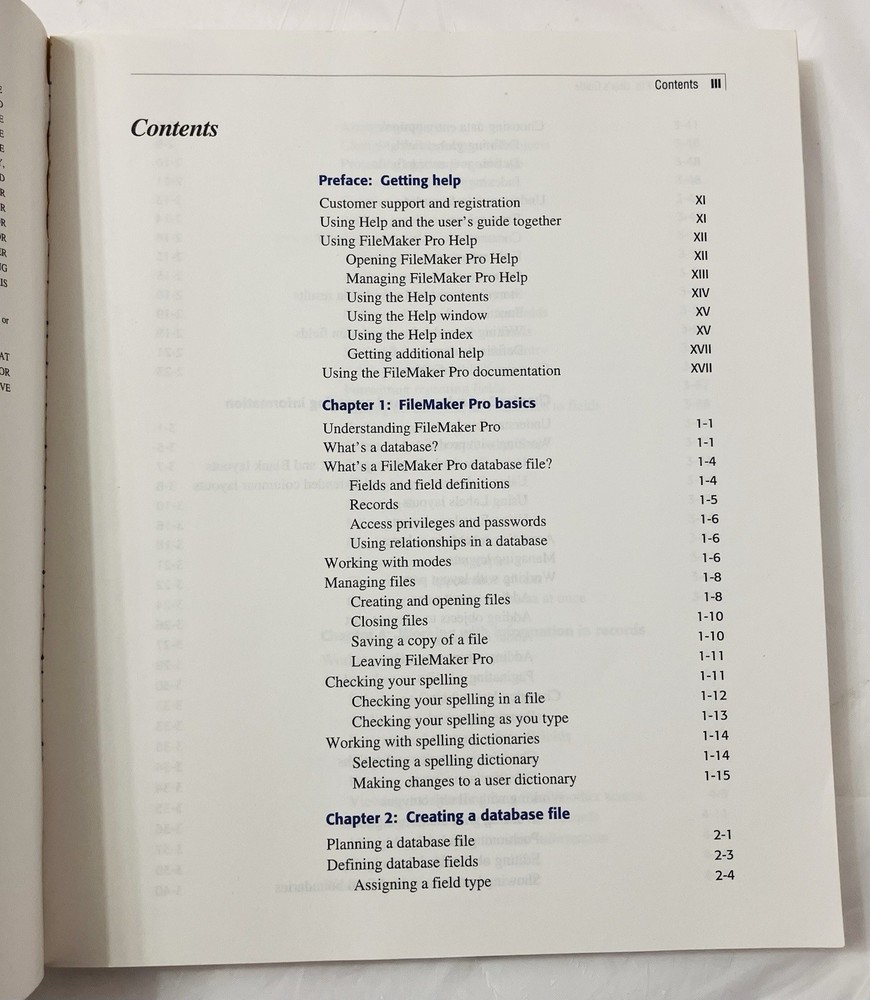 Claris FileMaker Pro User Guide Windows 95 Vintage Manual Software Reference PB