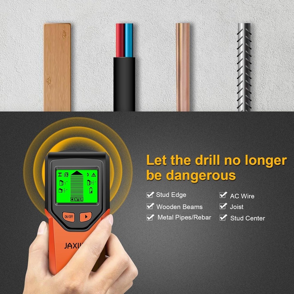 Accurate 5-in-1 Stud Finder Tool - LCD Display & Smart Chip for Home Projects