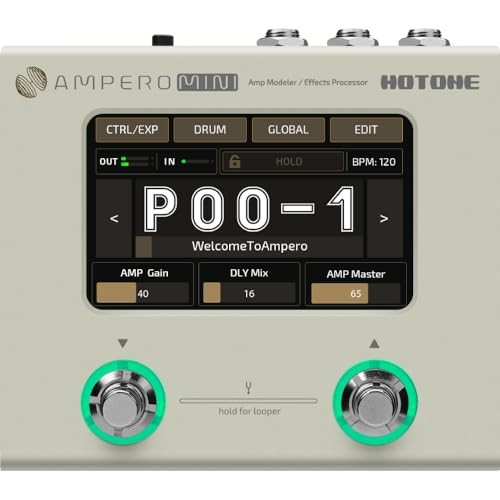 HOTONE AMPERO MINI MP50VN - GUITAR MULTI EFFECTS PROCESSOR TOUCH SCREEN - CREAM