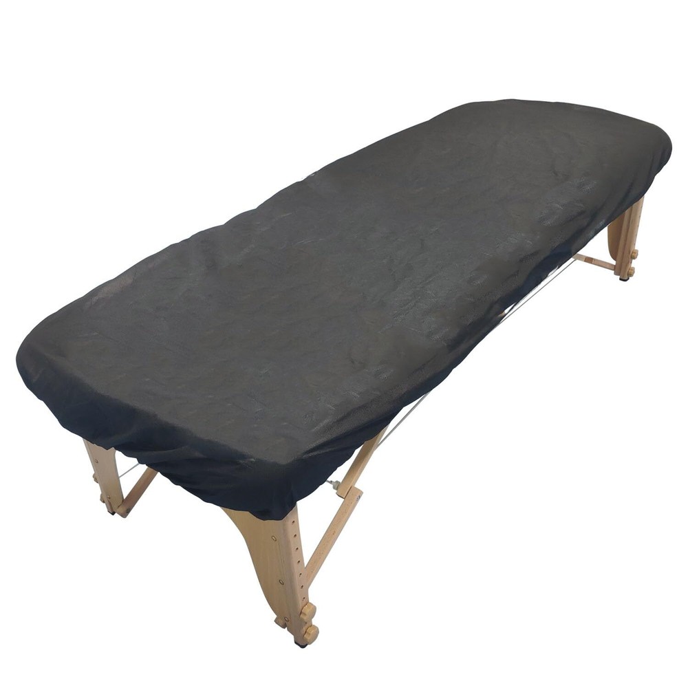 20-100pcs Disposable Fitted Massage Table Sheets Bed Covers 82" x 35" Black