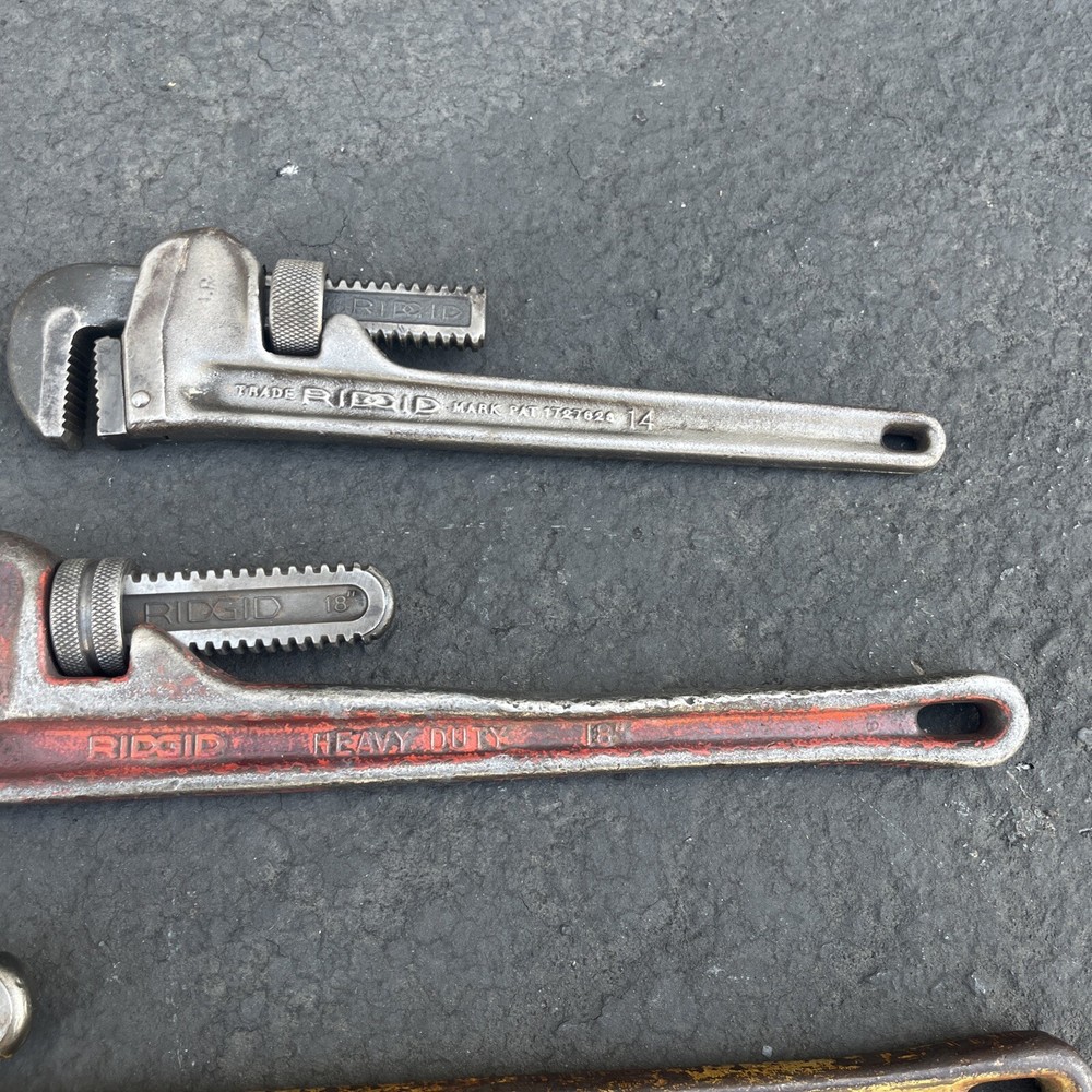 Ridgid pipe wrench set 24", 18", 14"