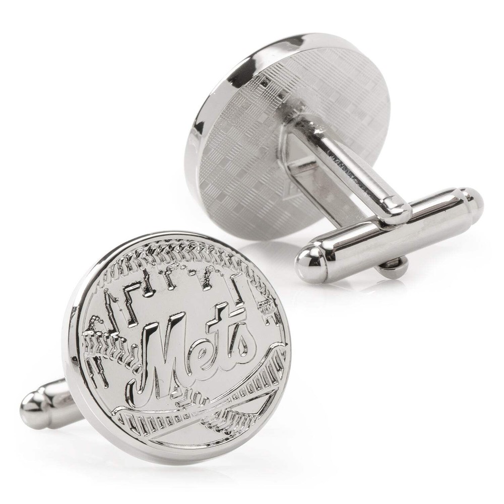 MLB New York Mets Silver Edition Cufflinks